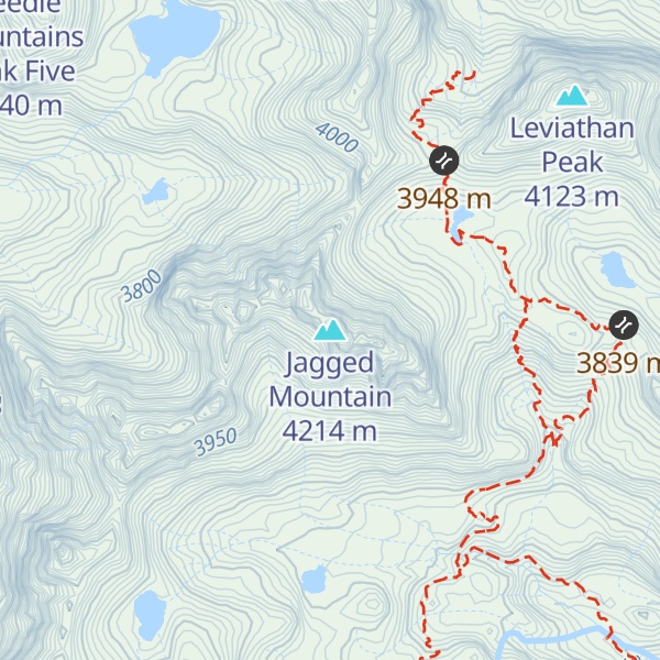 Map of Jagged Mountain