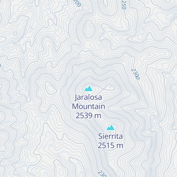 Map of Jaralosa Mountain
