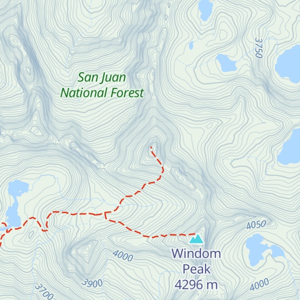 Map of Sunlight Peak
