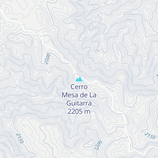 Map of Cerro Mesa de La Guitarra
