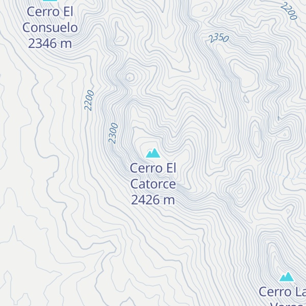 Map of Cerro El Catorce