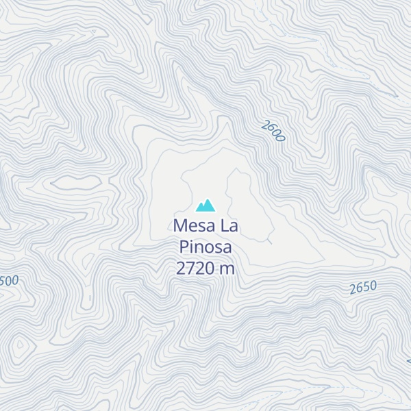 Map of Mesa La Pinosa