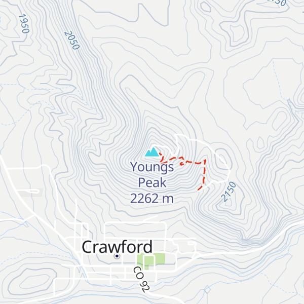 Map of Youngs Peak