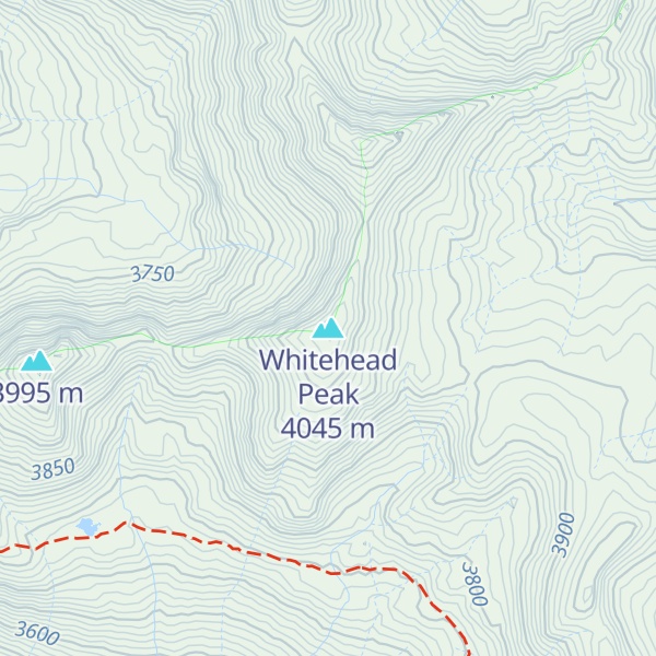 Map of Whitehead Peak
