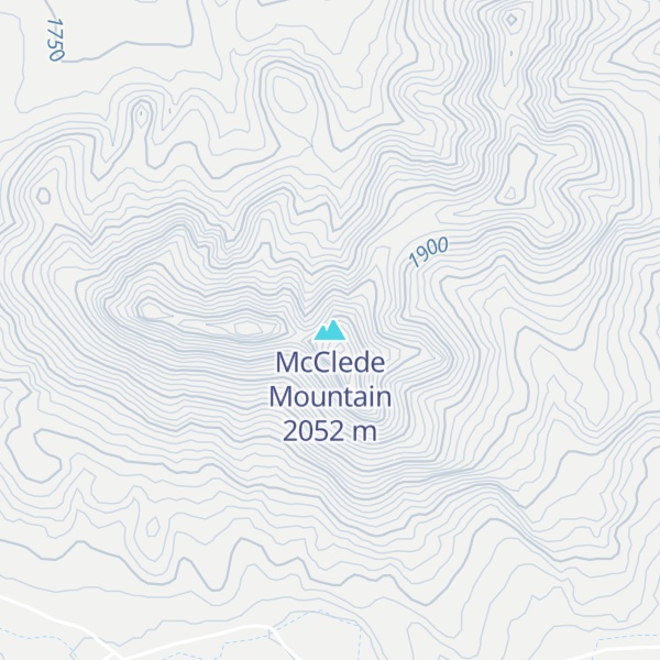 Map of McClede Mountain
