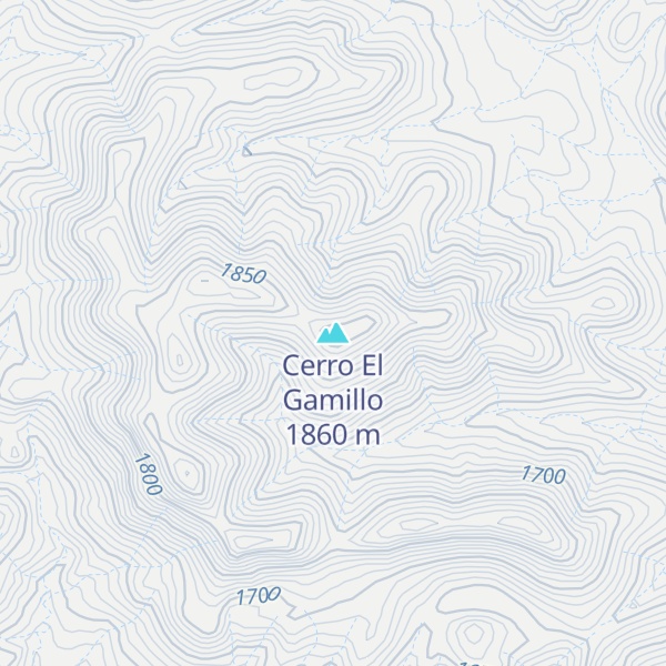 Map of Cerro El Gamillo