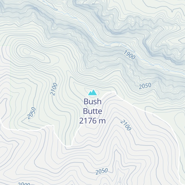 Map of Bush Butte