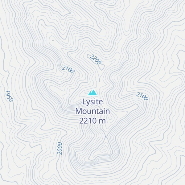 Map of Lysite Mountain