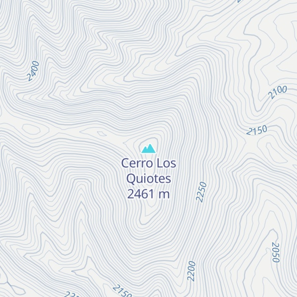 Map of Cerro Los Quiotes