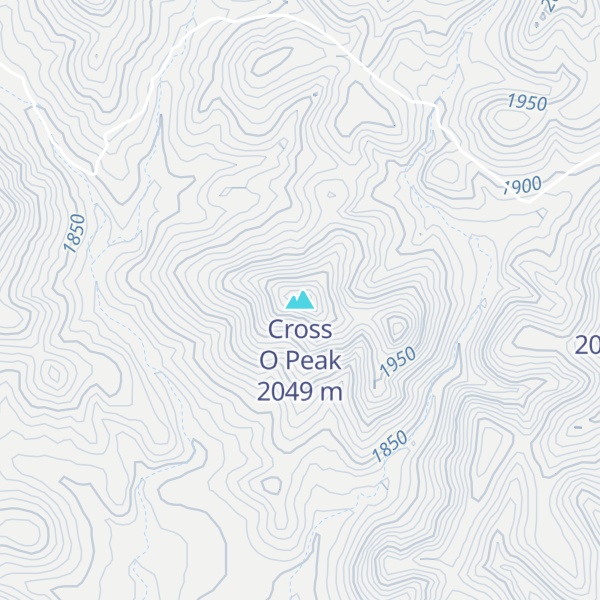 Map of Cross O Peak