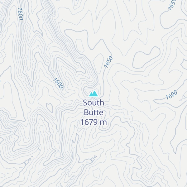 Map of South Butte