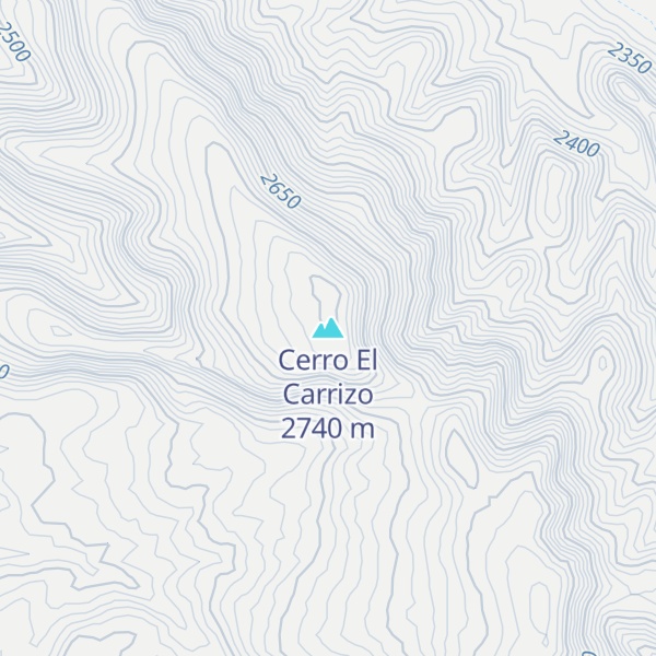 Map of Cerro El Carrizo