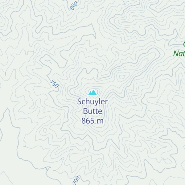 Map of Schuyler Butte