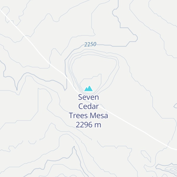 Map of Seven Cedar Trees Mesa
