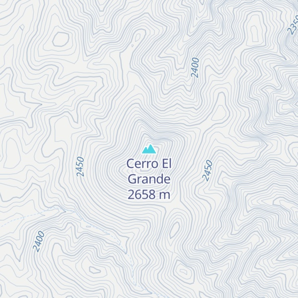 Map of Cerro El Grande