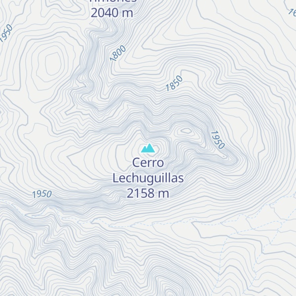 Map of Cerro Lechuguillas