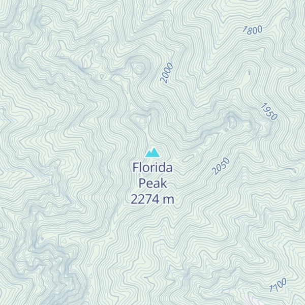 Map of Florida Peak
