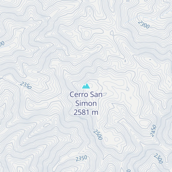 Map of Cerro San Simon