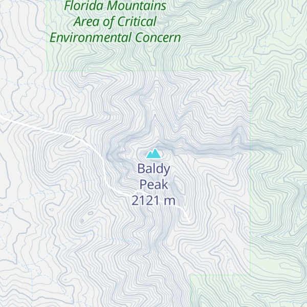 Map of Baldy Peak
