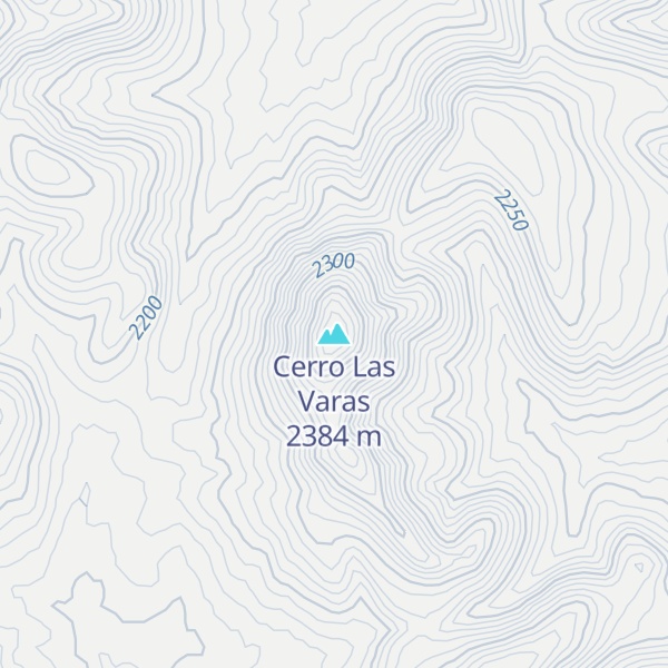 Map of Cerro Las Varas