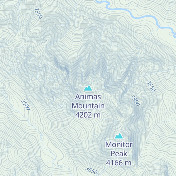 Map of Animas Mountain
