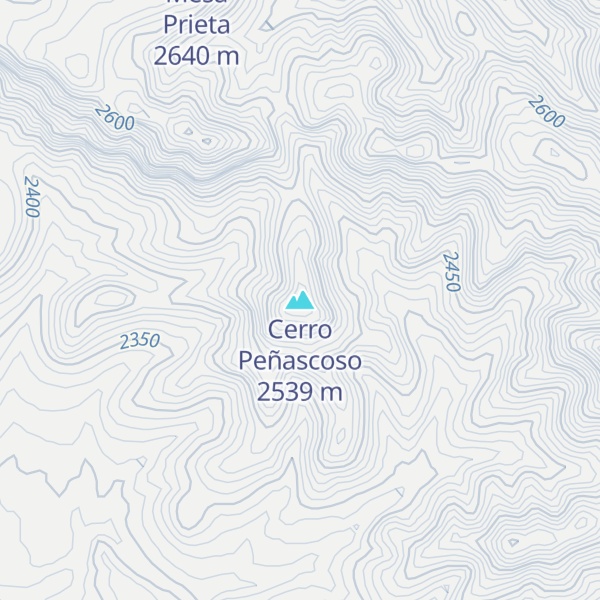 Map of Cerro Peñascoso