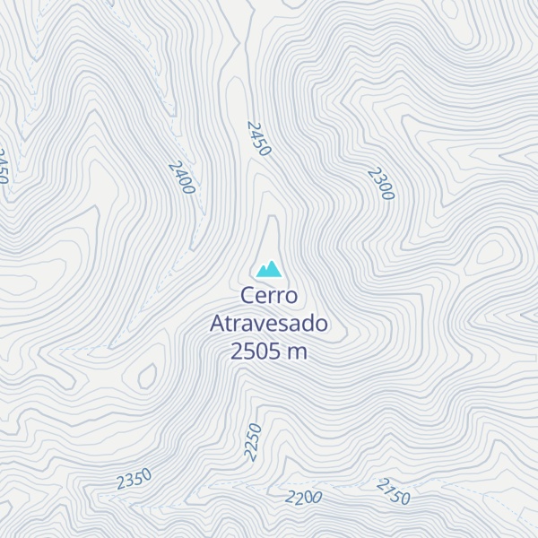 Map of Cerro Atravesado