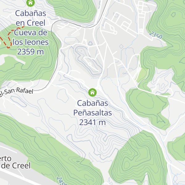 Map of Cabañas Peñasaltas