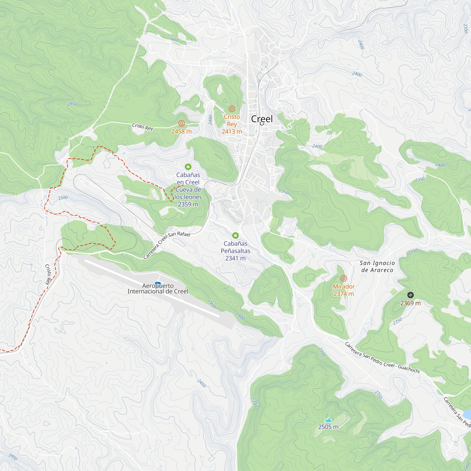 Cabañas Peñasaltas map