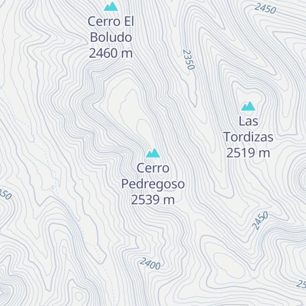 Map of Cerro Pedregoso