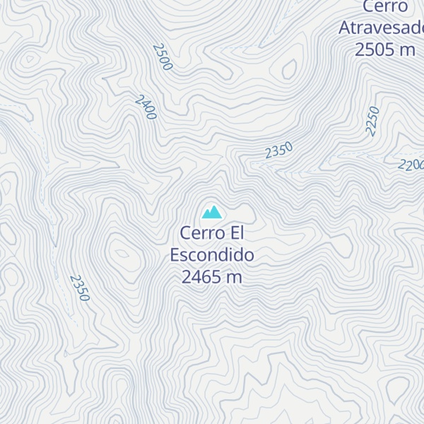 Map of Cerro El Escondido