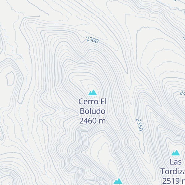 Map of Cerro El Boludo