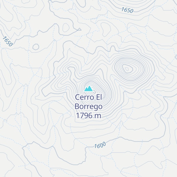 Map of Cerro El Borrego
