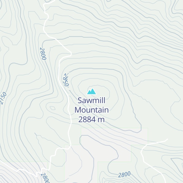 Map of Sawmill Mountain