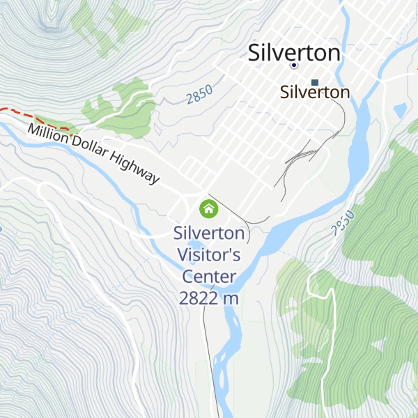 Map of Silverton Visitor's Center