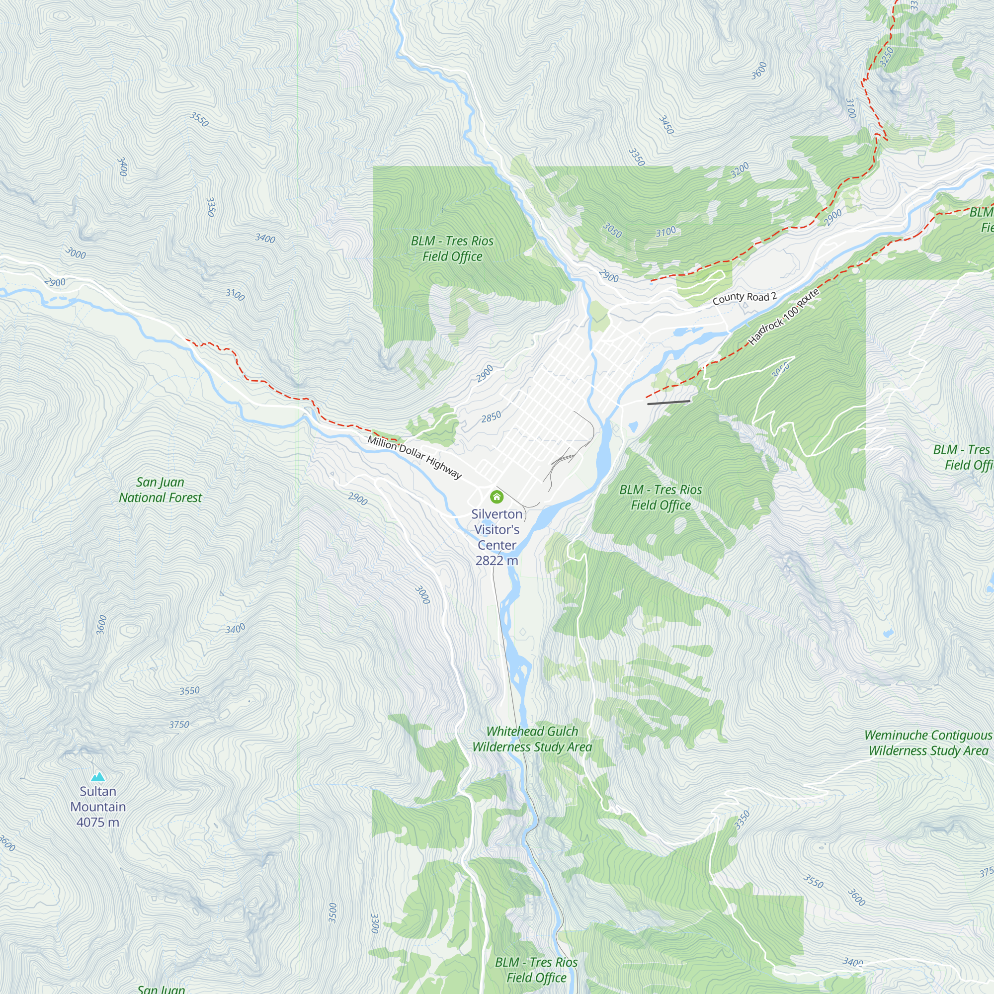 Silverton Visitor's Center map
