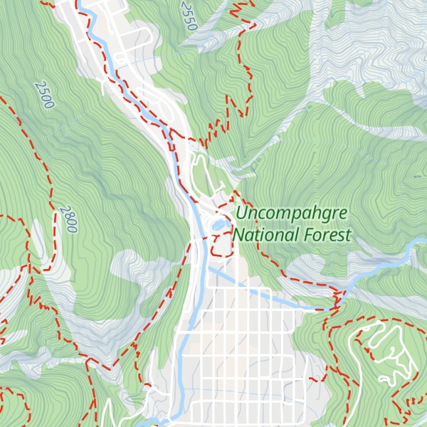 Map of Ouray Visitors Center