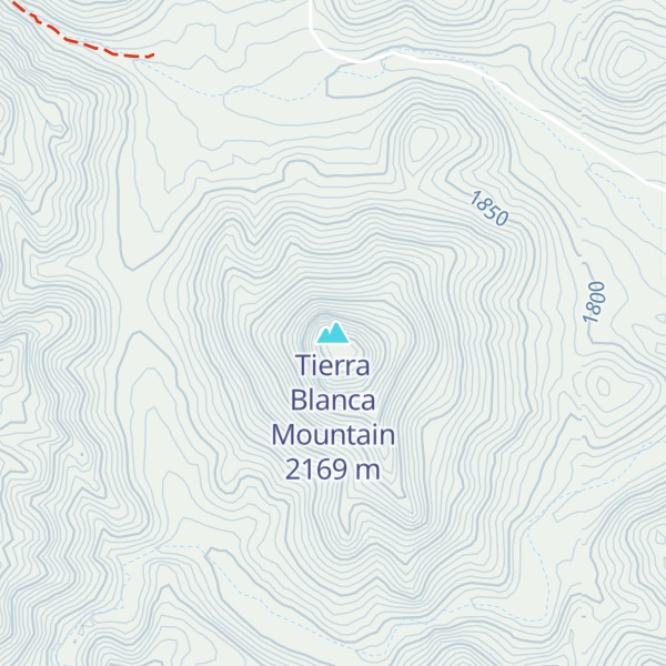 Map of Tierra Blanca Mountain
