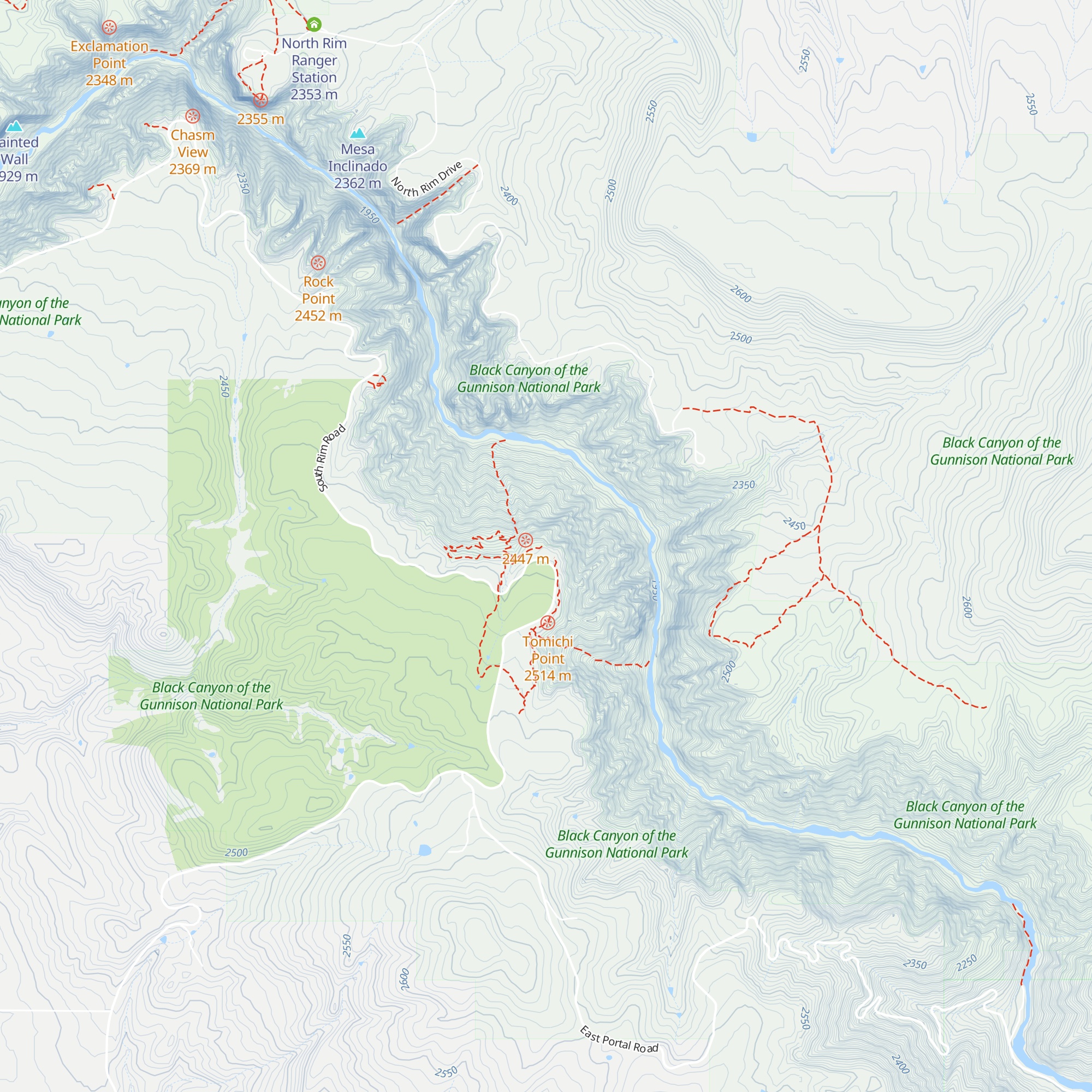 South Rim Visitor Center map