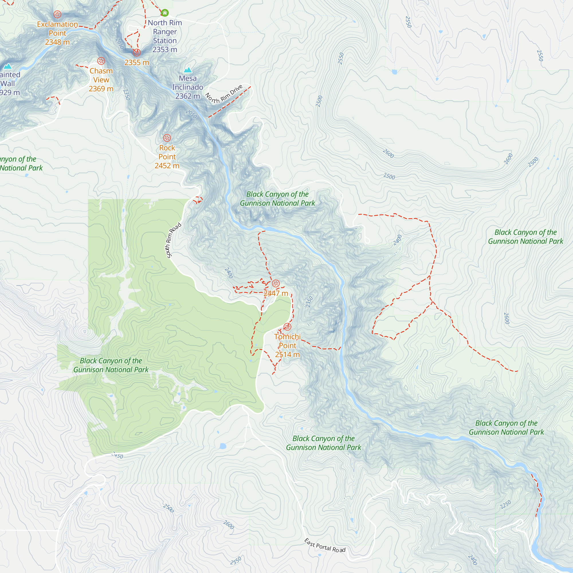 South Rim Visitor Center map