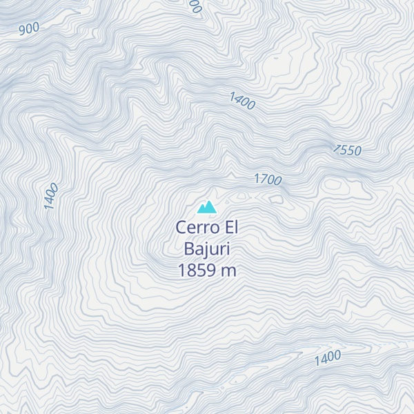 Map of Cerro El Bajuri