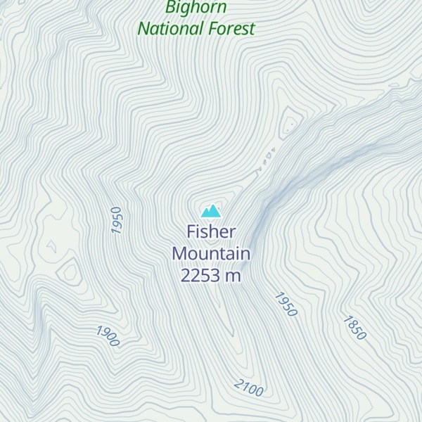 Map of Fisher Mountain