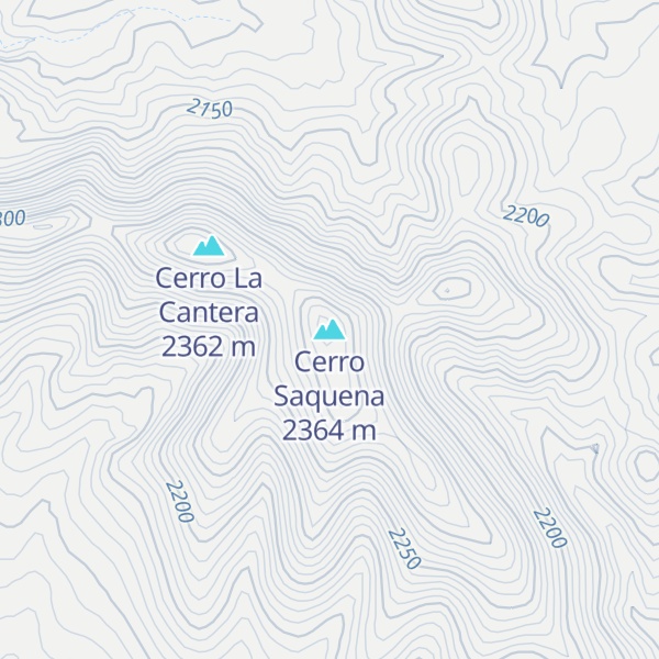 Map of Cerro Saquena