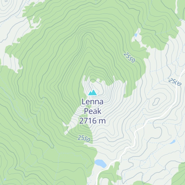 Map of Lenna Peak