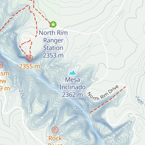 Map of Mesa Inclinado