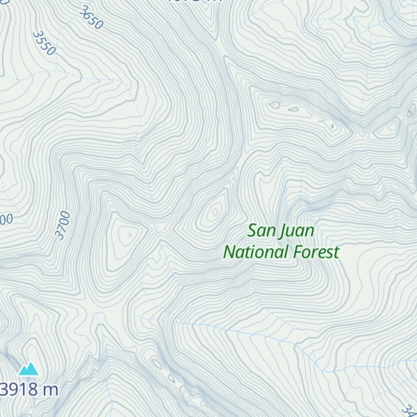 Map of Spencer Peak