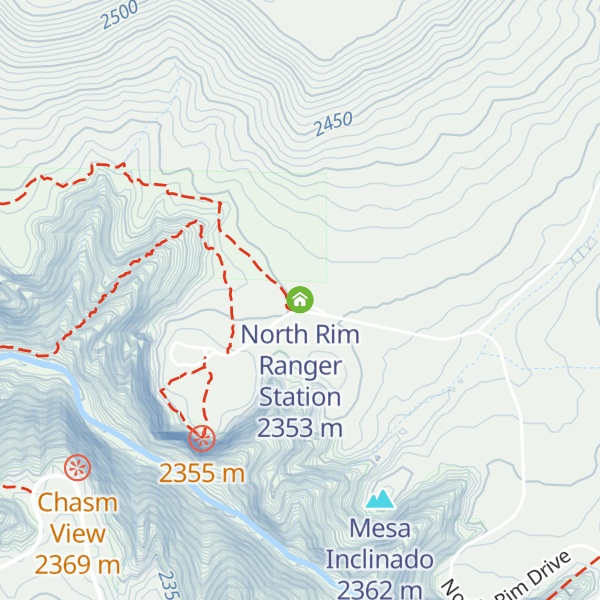 Map of North Rim Ranger Station