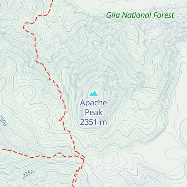 Map of Apache Peak