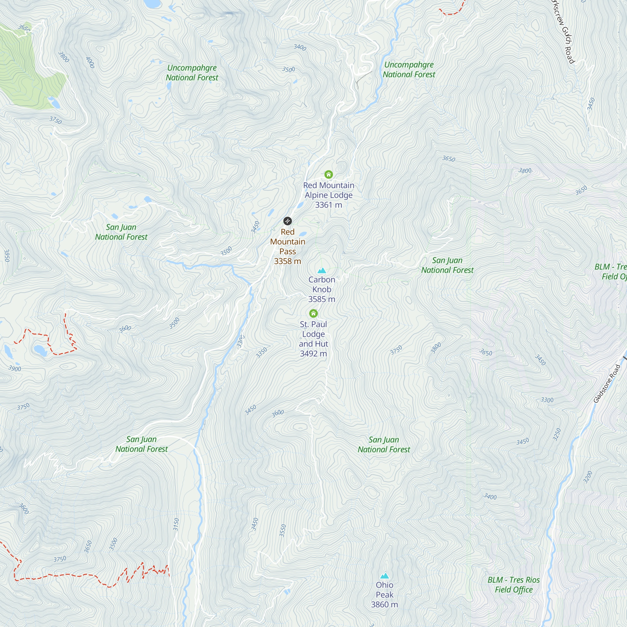 St. Paul Lodge and Hut map