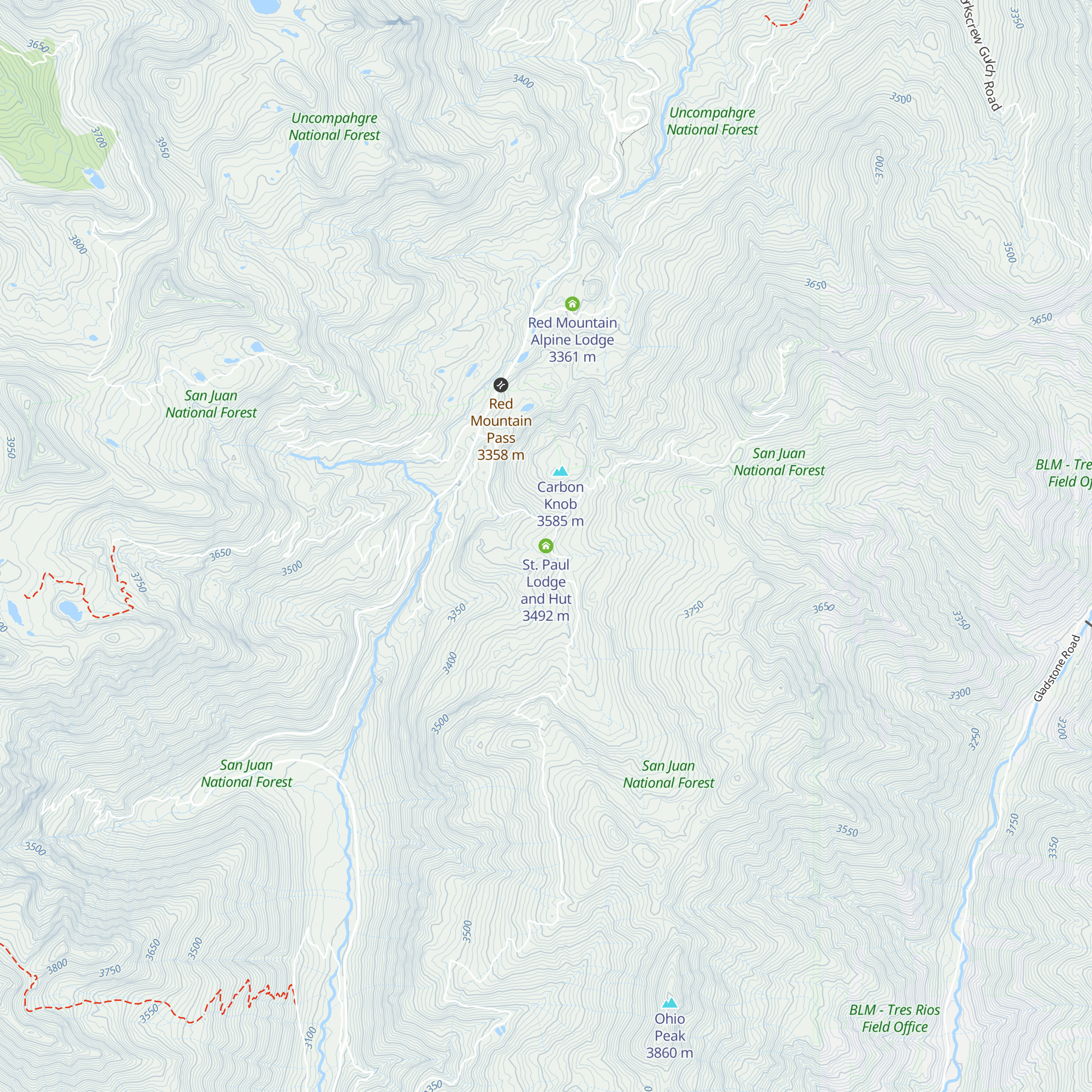 St. Paul Lodge and Hut map
